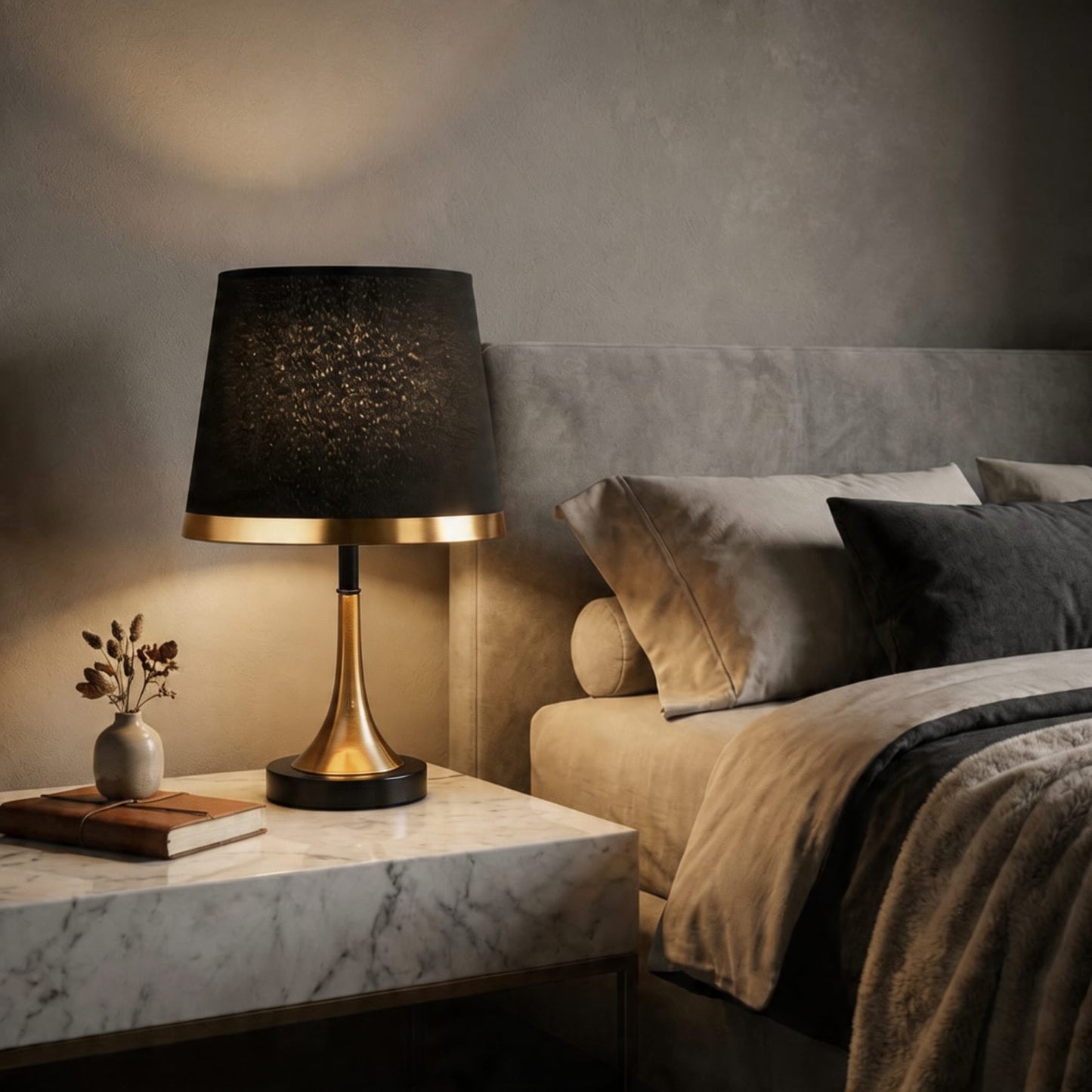 Brass Table Lamp in Mid-Century Modern Style
