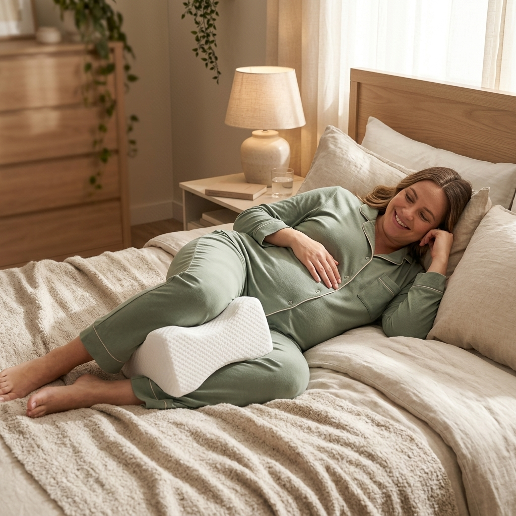 Knee Support Pillow with Soft Contouring Design