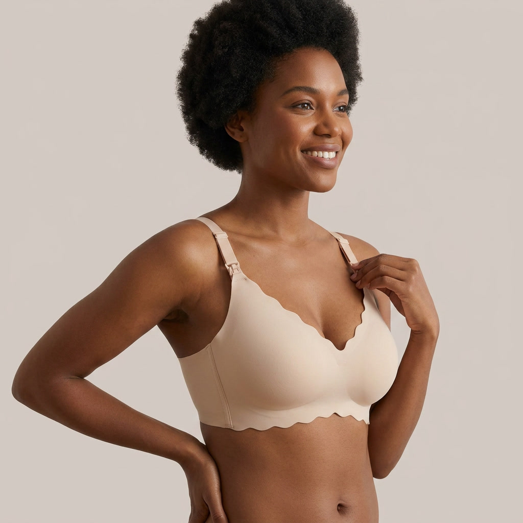 Seamless Nursing Bra in Cloud Color