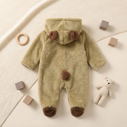 Adorable Baby Romper with Cartoon Bear Design