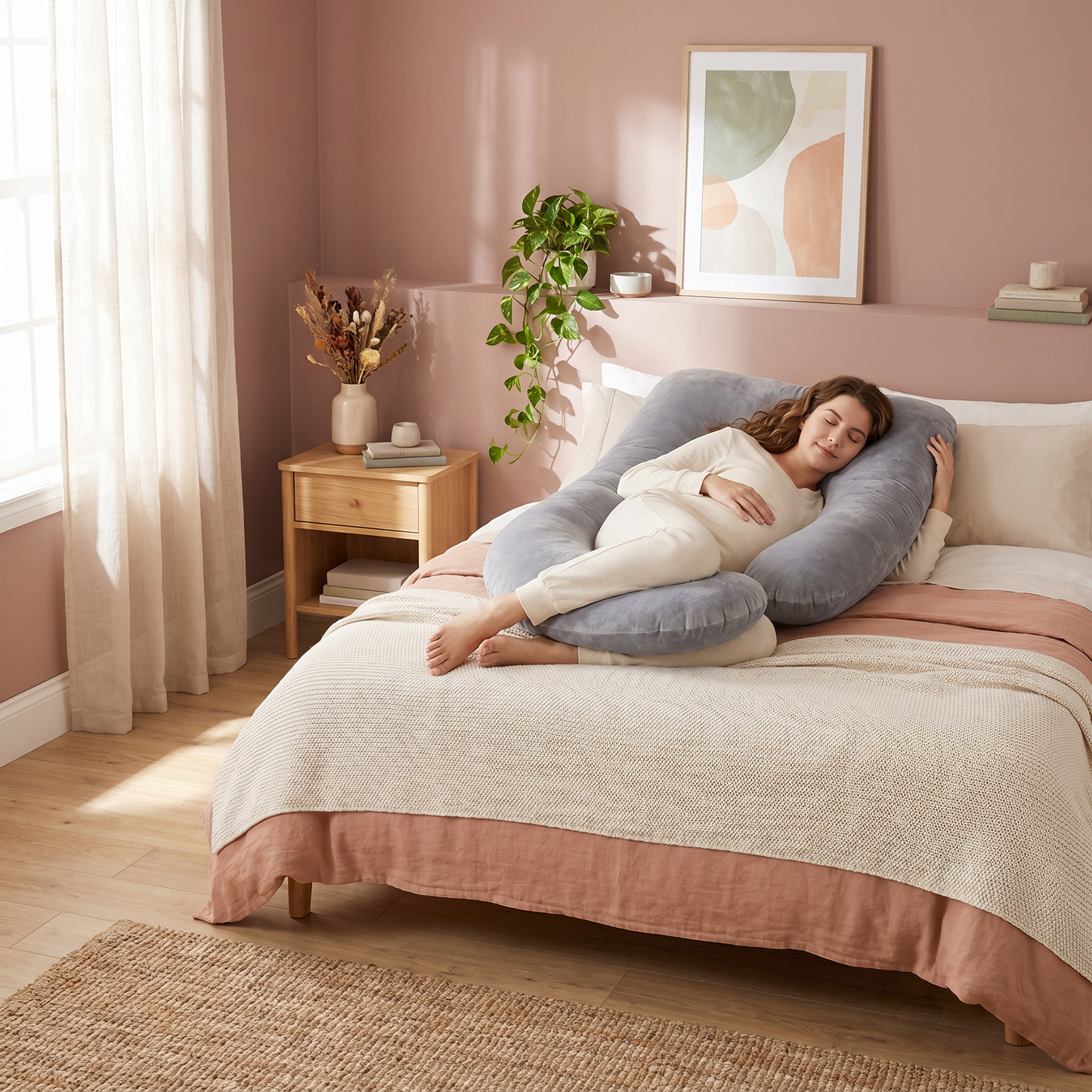 Pregnancy Support Pillow – Cloud Shaped Design