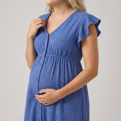 Maxi Dress with Floral Design