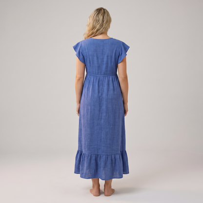 Maxi Dress with Floral Design