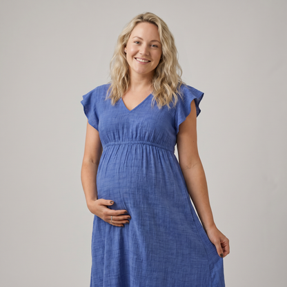 Maxi Dress with Floral Design