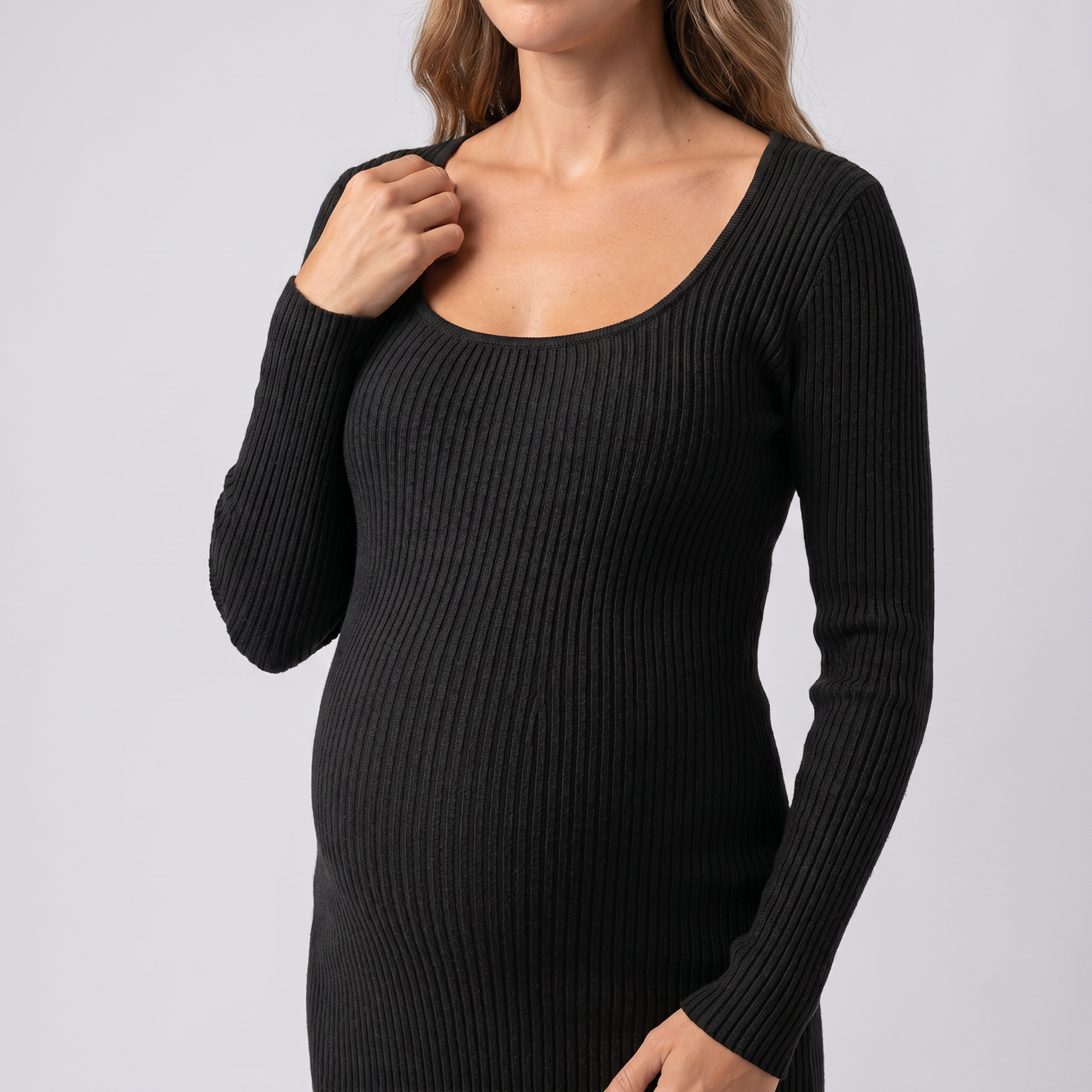 Form-Fitting Midi Dress