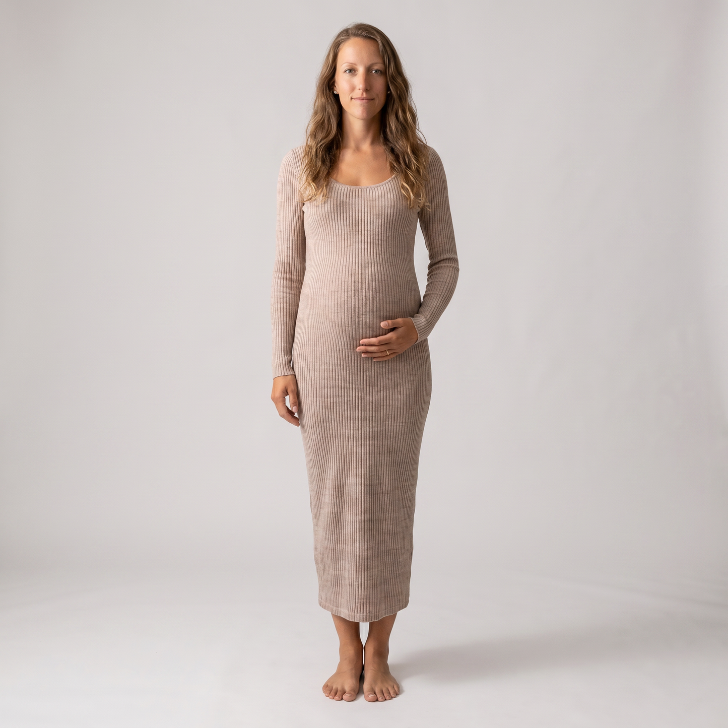Form-Fitting Midi Dress