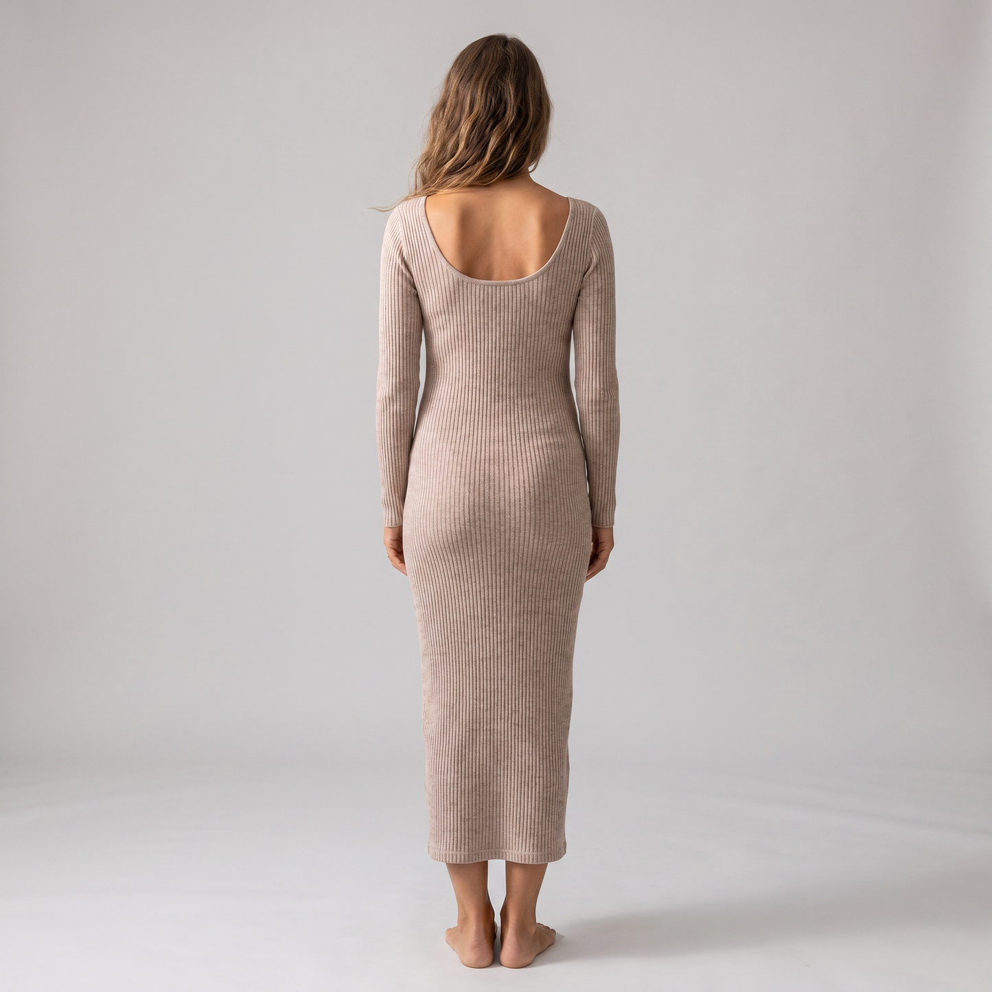 Form-Fitting Midi Dress