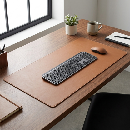 Simple Leather Workspace Mat for Desks