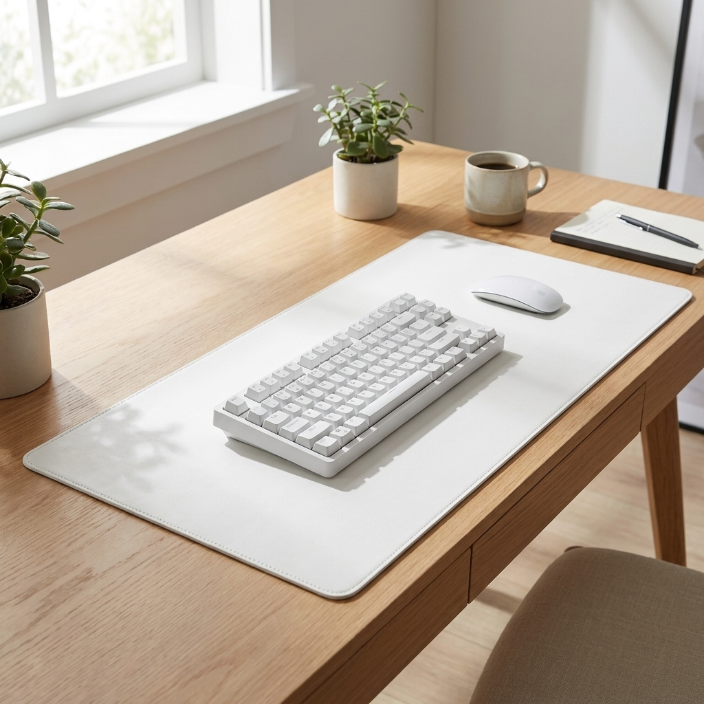Simple Leather Workspace Mat for Desks
