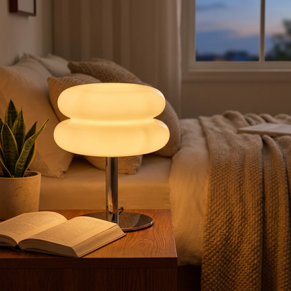 Glass Table Lamp in Cloud Macaron Design