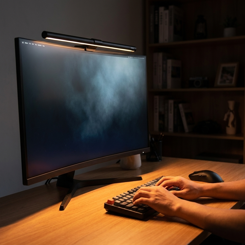 LED Monitor Light Bar with Adjustable Temperature Settings