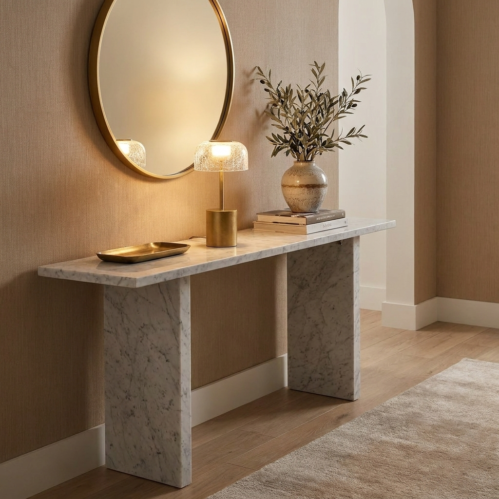 Table Lamp with Cracked Glass Shade