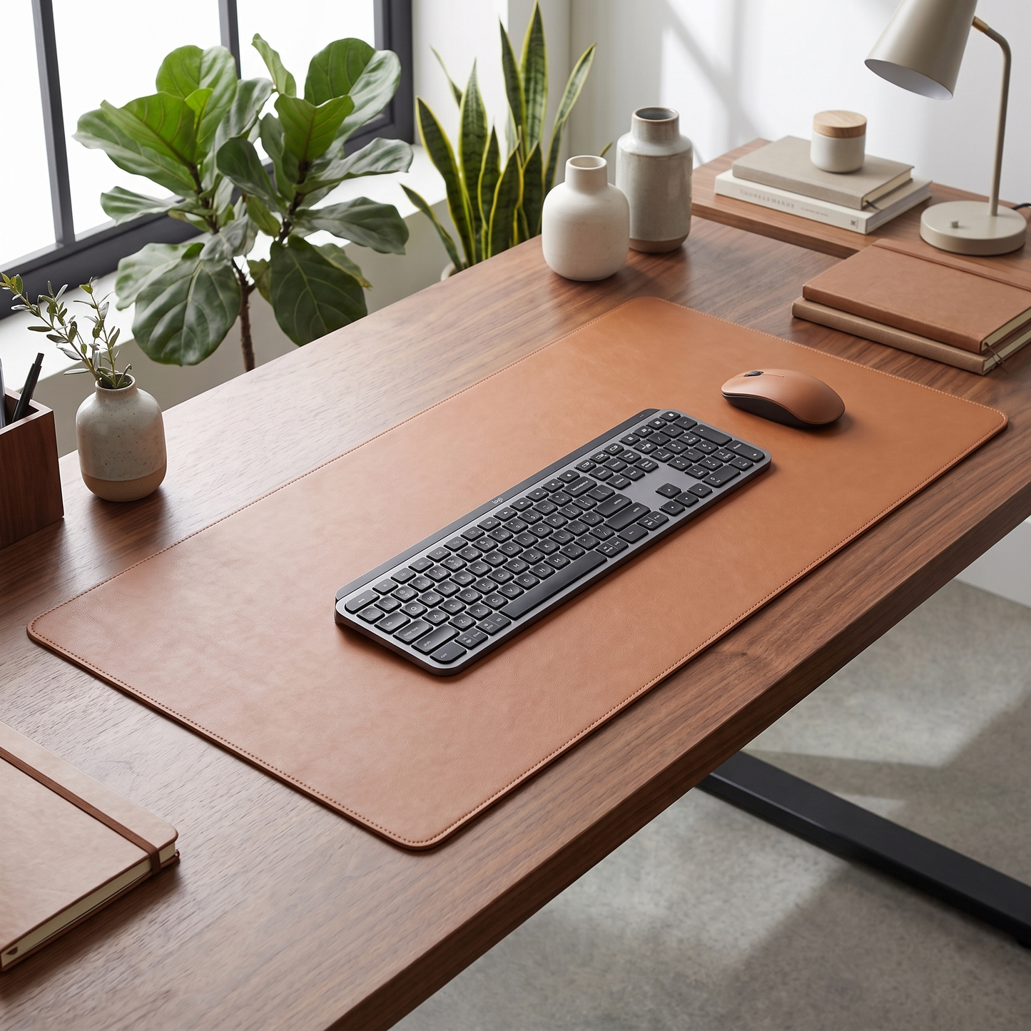 Simple Leather Workspace Mat for Desks