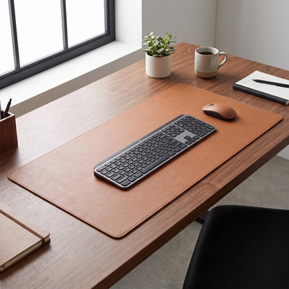 Simple Leather Workspace Mat for Desks