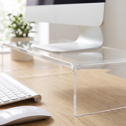 Acrylic Monitor Stand for Elevated Viewing – Clear Design