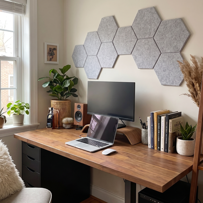 Set of 12 Hexagon Shaped Soundproof Wall Panels