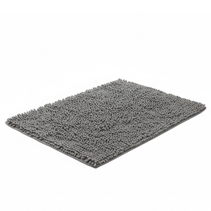 Quick-Drying Microfiber Bath Mat with TPR Backing - High Pile Chenille