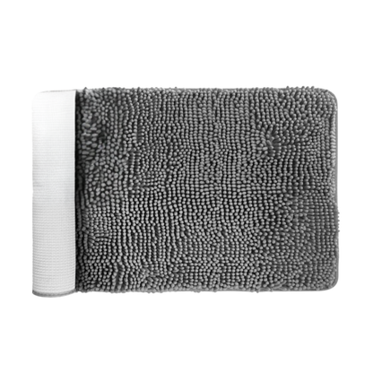 Quick-Drying Microfiber Bath Mat with TPR Backing - High Pile Chenille