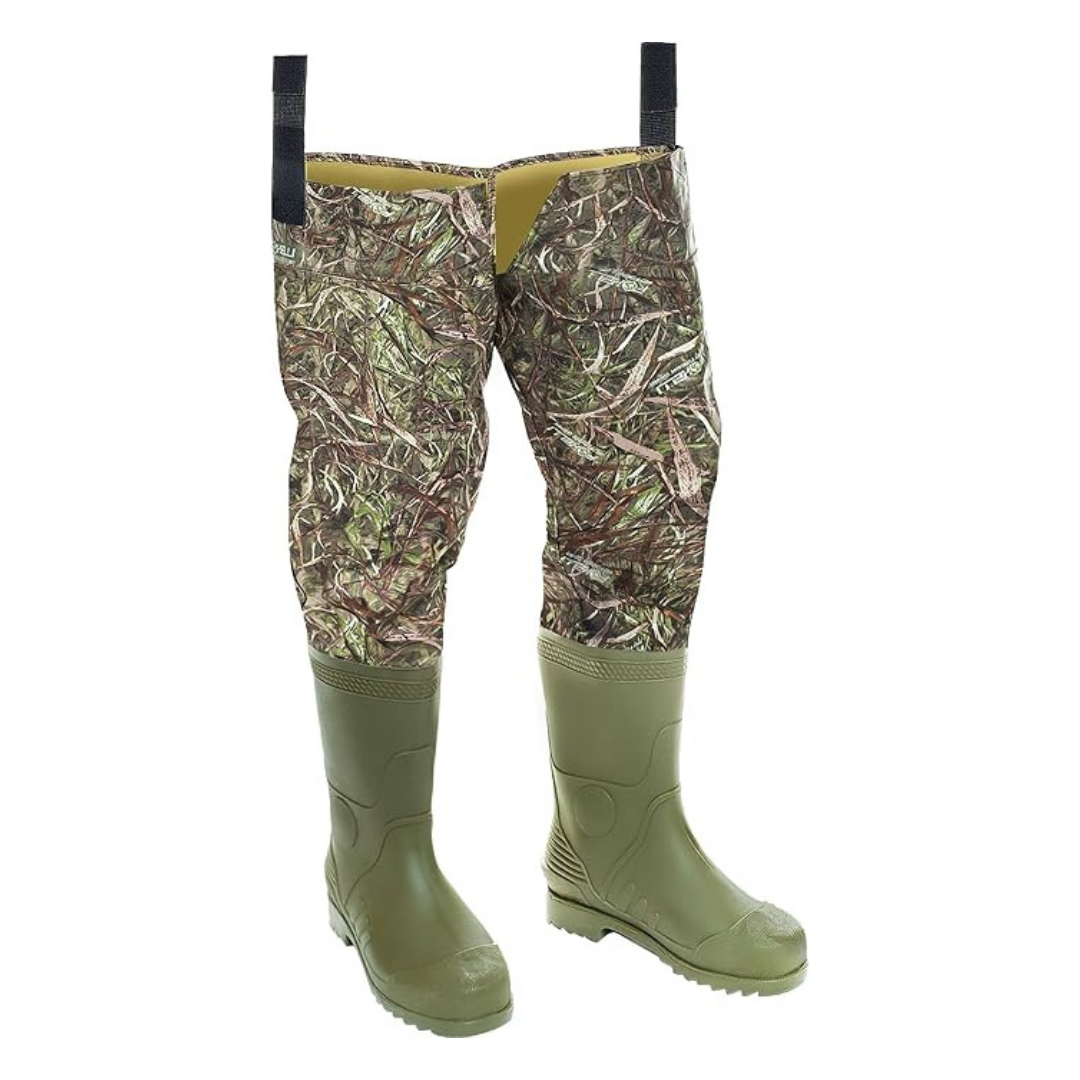 Adjustable Straps Hip Waders with PVC Footwear for Wet Conditions