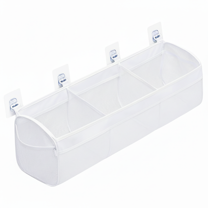 Mesh Bath Toy Organizer with 3 Sections for Quick Drying