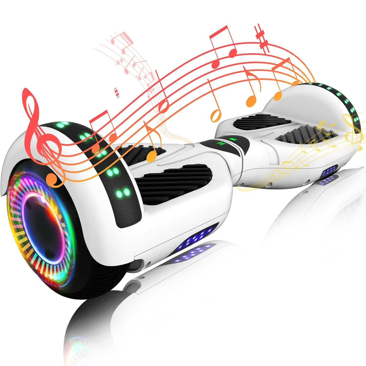 Dual Motor Hoverboard 250W with Bluetooth, App Control, and LED Lights