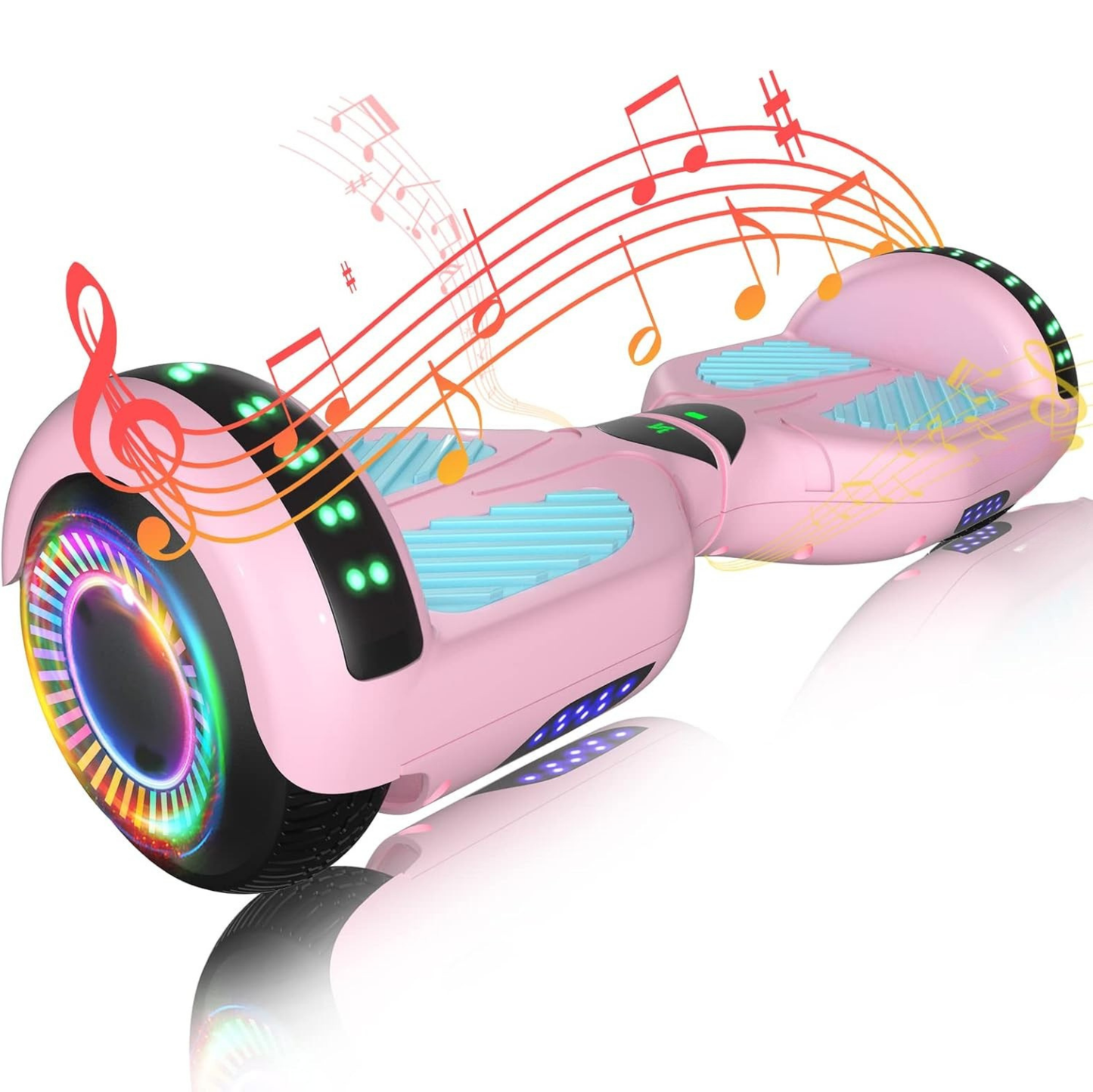 Dual Motor Hoverboard 250W with Bluetooth, App Control, and LED Lights