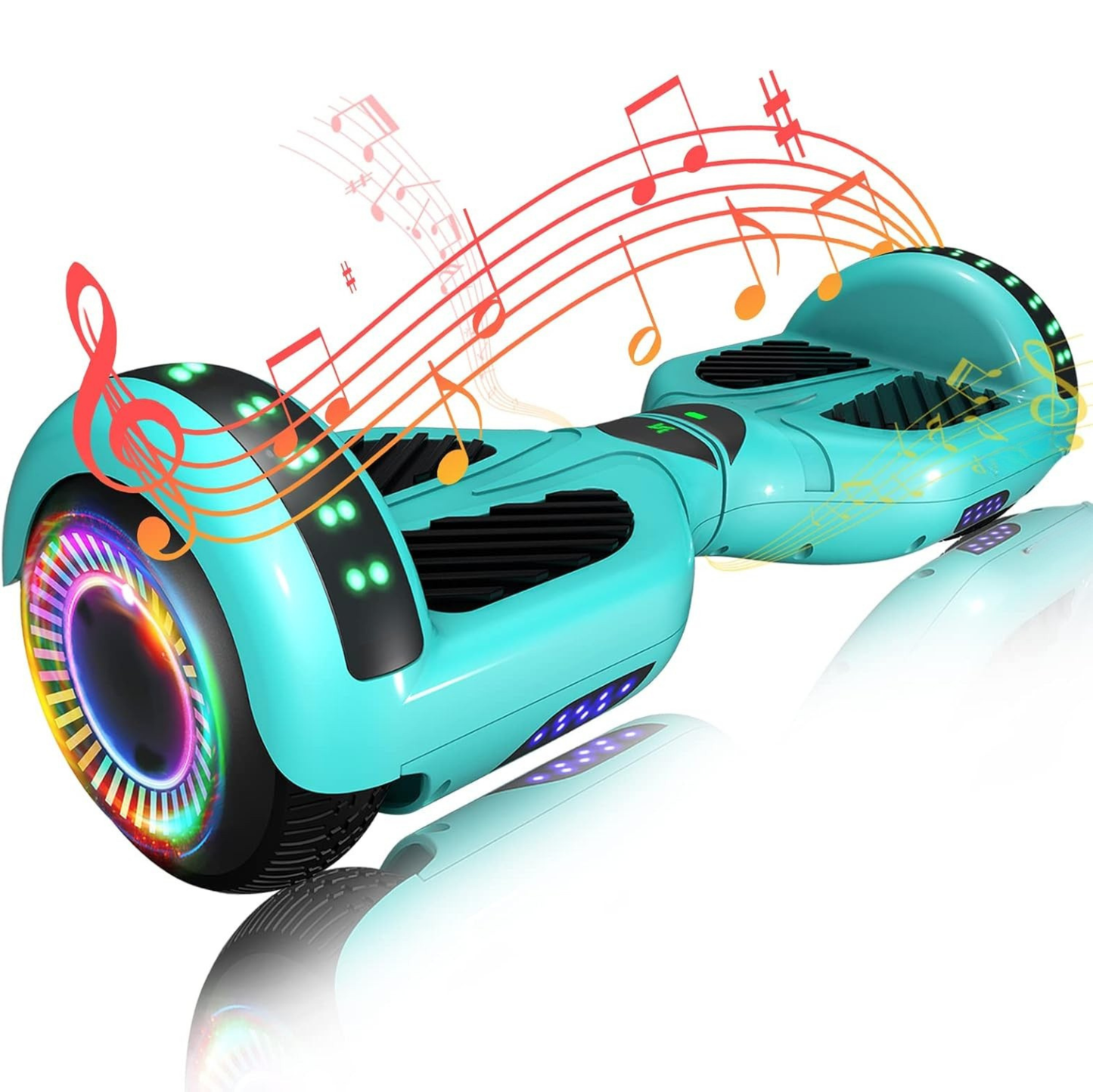 Dual Motor Hoverboard 250W with Bluetooth, App Control, and LED Lights