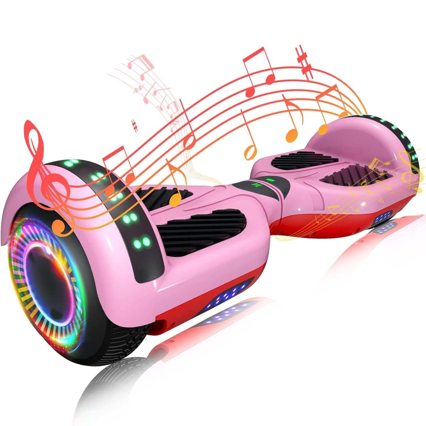Dual Motor Hoverboard 250W with Bluetooth, App Control, and LED Lights