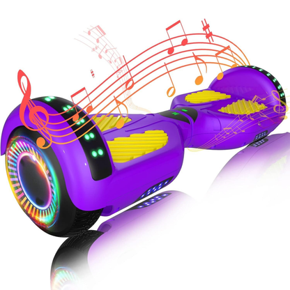 Dual Motor Hoverboard 250W with Bluetooth, App Control, and LED Lights
