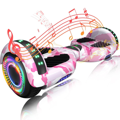 Dual Motor Hoverboard 250W with Bluetooth, App Control, and LED Lights