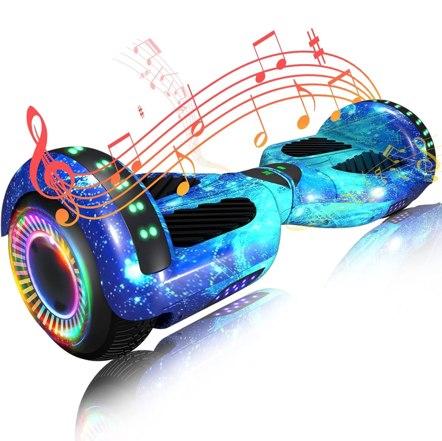 Dual Motor Hoverboard 250W with Bluetooth, App Control, and LED Lights
