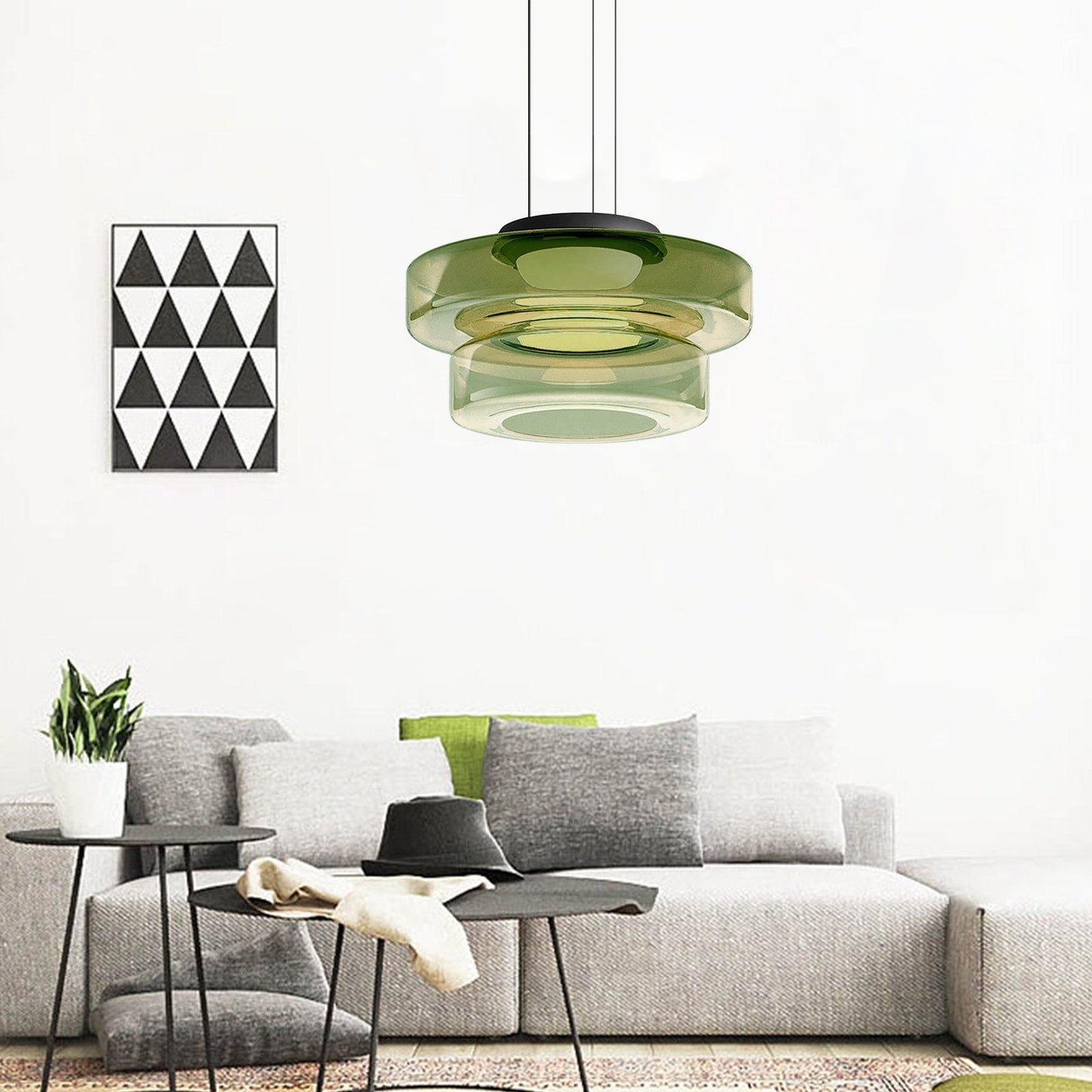 Sleek Glass Pendant Light – Contemporary Hanging Fixture