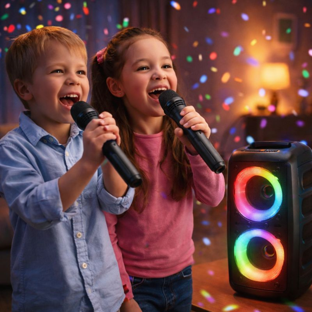 Ultimate Portable Karaoke Speaker Set with Dual Microphones