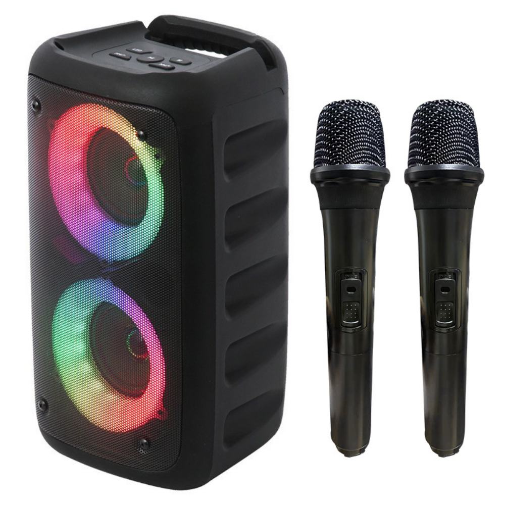 Ultimate Portable Karaoke Speaker Set with Dual Microphones