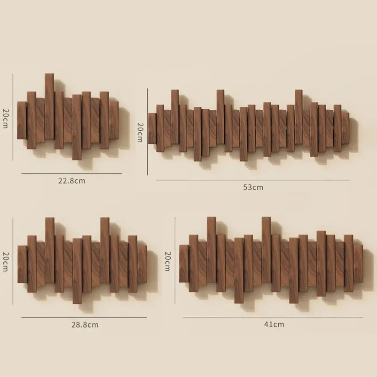 Elegant Wooden Wall-Mounted Coat Rack with Foldable Hooks