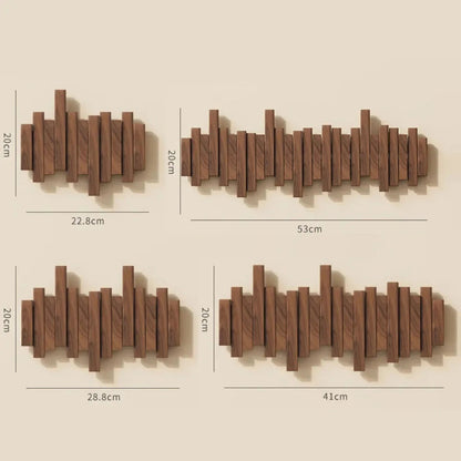 Elegant Wooden Wall-Mounted Coat Rack with Foldable Hooks