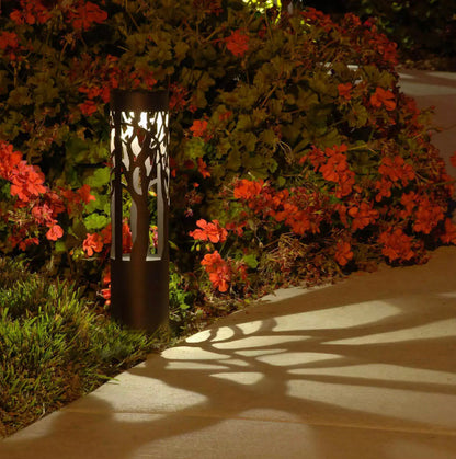 Sleek Solar-Powered Garden Path Light with Warm Glow