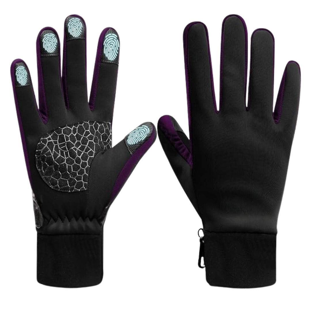 Touchscreen-Compatible Winter Gloves with Insulation and Silicone Grip