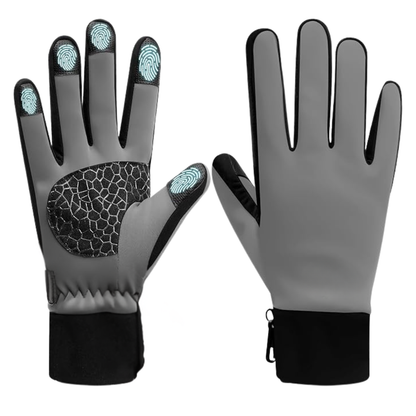 Touchscreen-Compatible Winter Gloves with Insulation and Silicone Grip