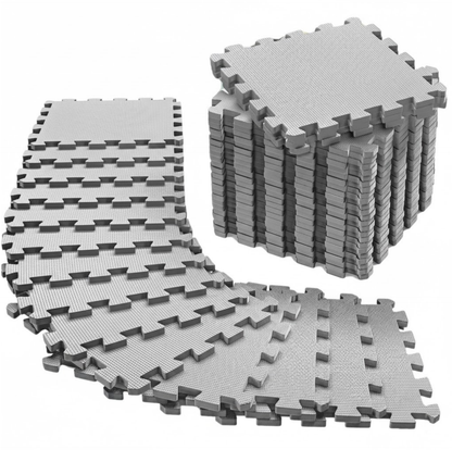 Set of Interlocking EVA Foam Mats for Home Gym or Garage Flooring