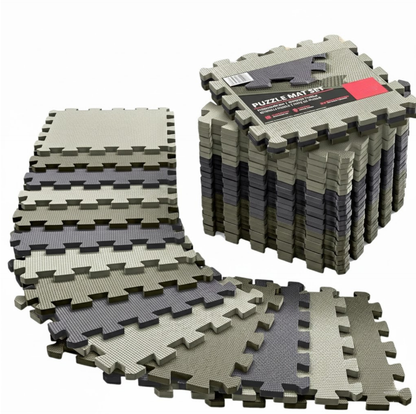 Set of Interlocking EVA Foam Mats for Home Gym or Garage Flooring
