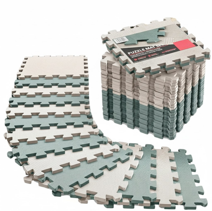Set of Interlocking EVA Foam Mats for Home Gym or Garage Flooring