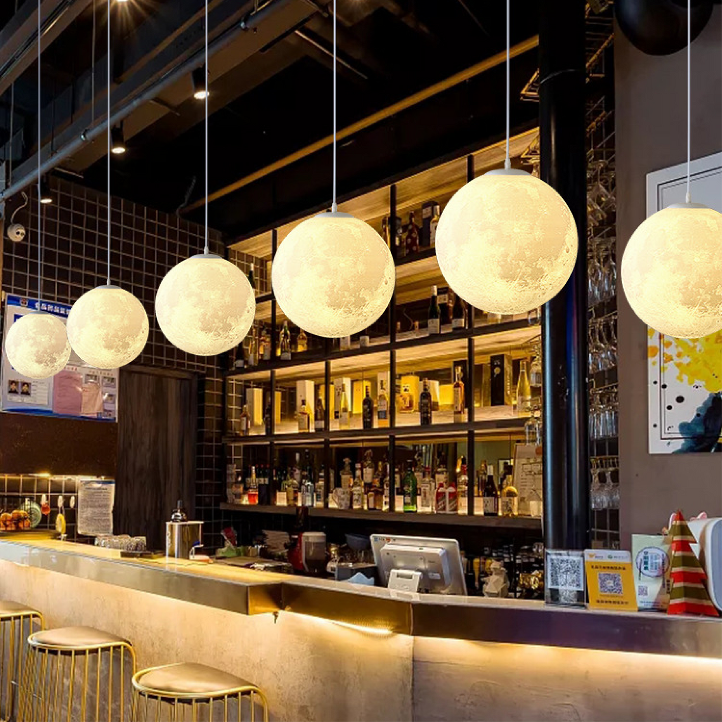 Celestial Orb Pendant Light for a Tranquil Glow