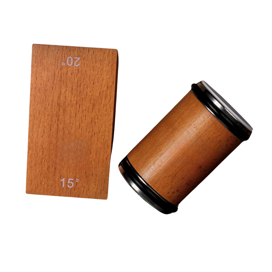 Diamond and Ceramic Disc Knife Sharpener with Wooden Base