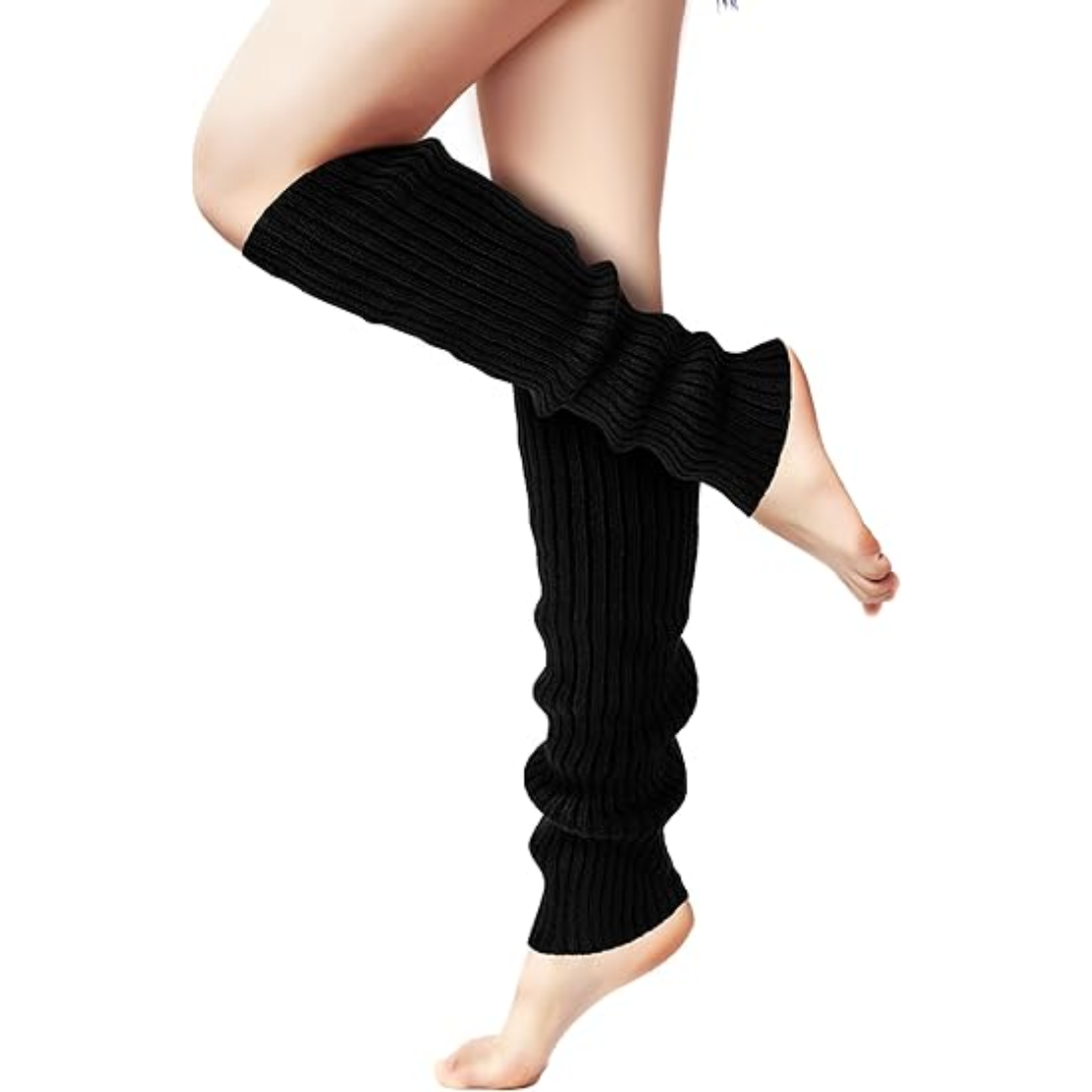 Fashionable Knitted Leg Warmers for Women - 80s Dance & Yoga Accessory