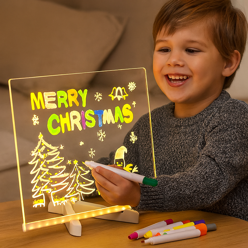 GlowArt Kids' Writing Pad - Eco-Friendly LED Drawing Board