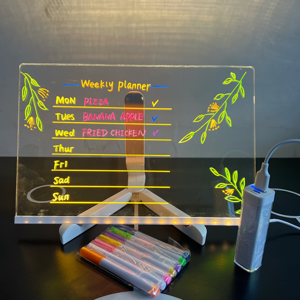 GlowArt Kids' Writing Pad - Eco-Friendly LED Drawing Board