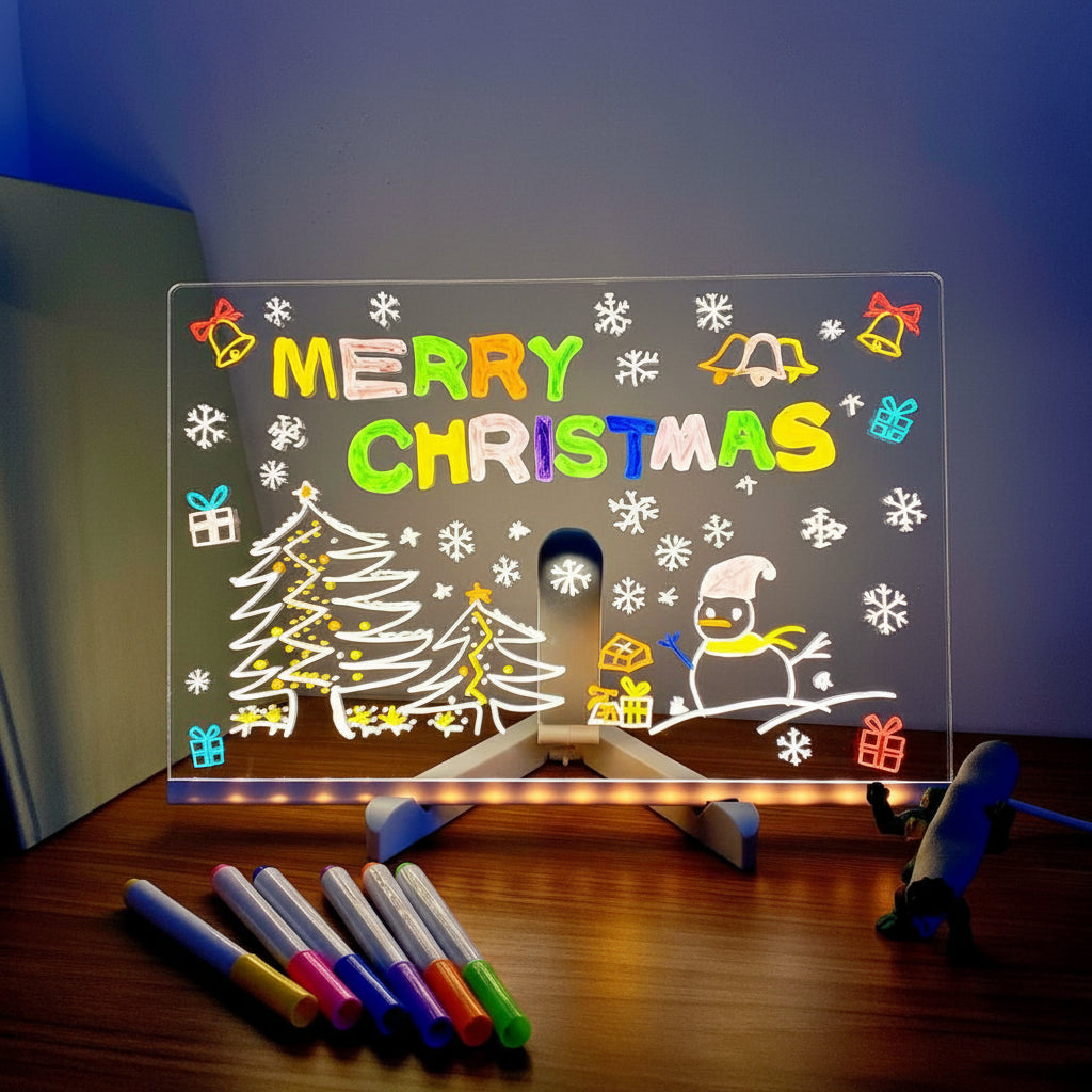 GlowArt Kids' Writing Pad - Eco-Friendly LED Drawing Board