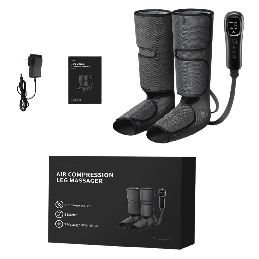 Foot and Calf Compression Massage Device – 2 Modes, 3 Intensity Levels