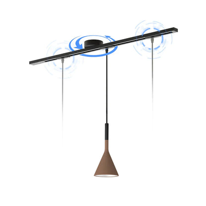Versatile Ceiling Track Light System with Adjustable Pendant Mount